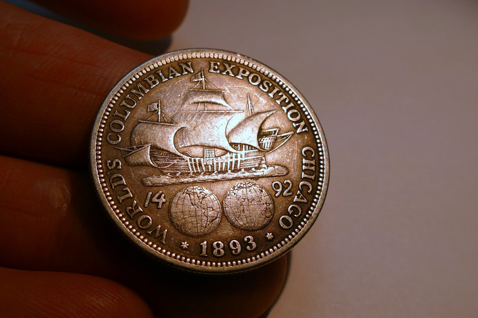 1893 Columbian Expo Half US Dollar   90% Silver  Coin