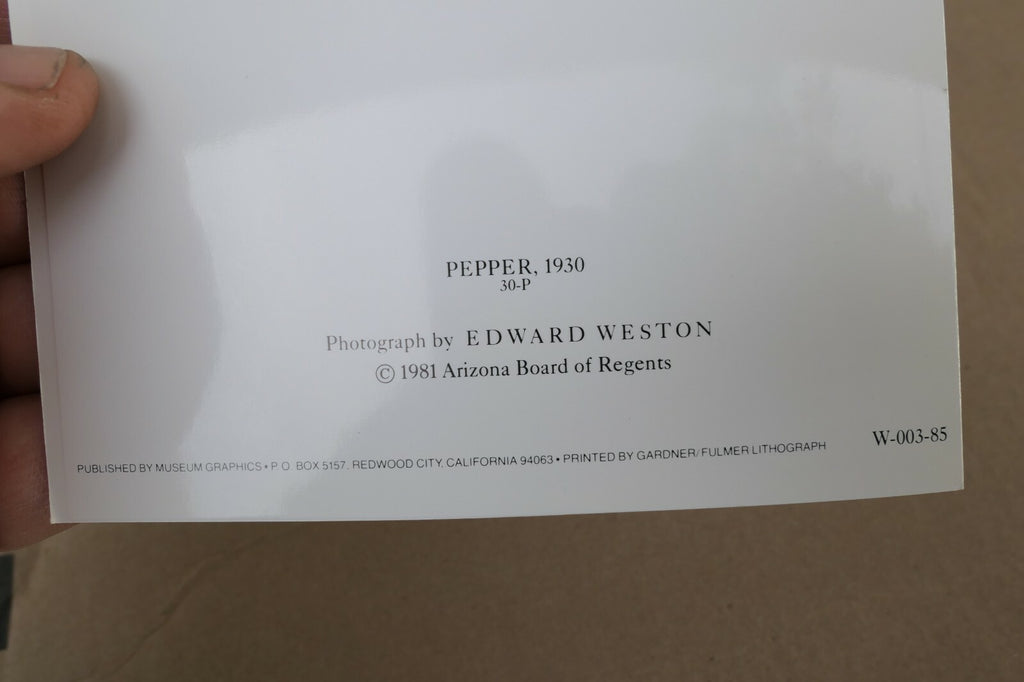 Pepper 30-P 1930 Photograph by Edward Weston unposted EW-003-85 Greeting card
