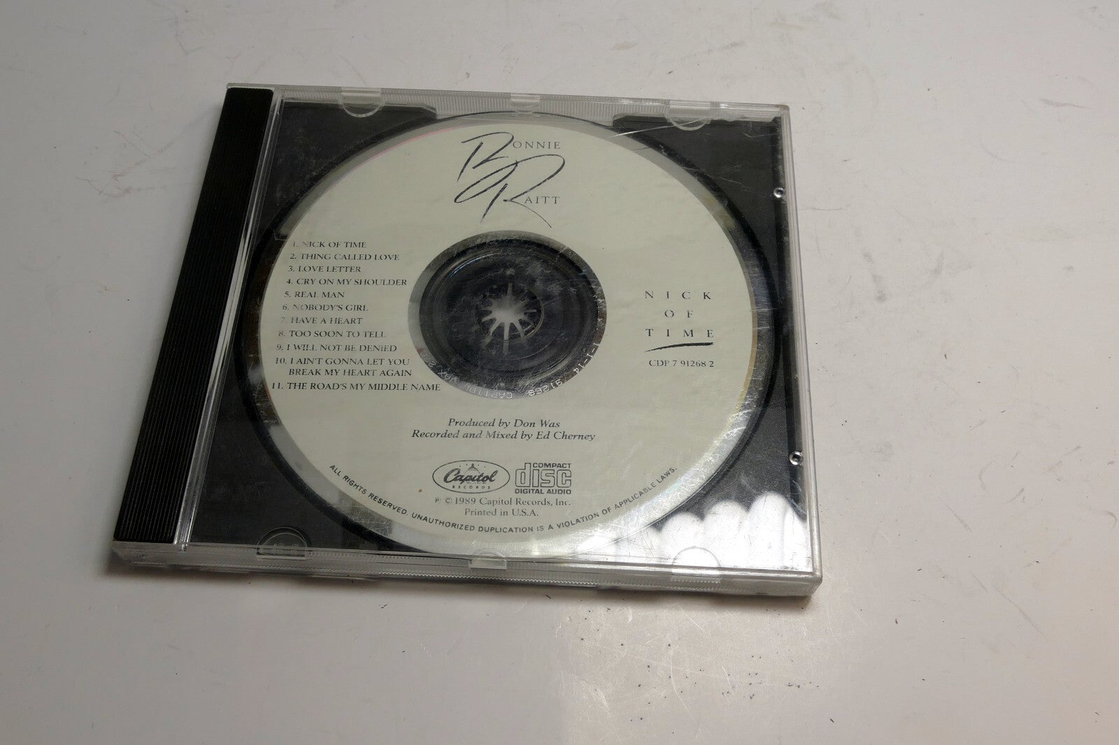 Nick Of Time - Audio CD By Bonnie Raitt - CDP 7 91268 21989 Capitol Records