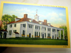 Postcard washington's mansion mt. vernon va 134 unposted 1940's linen house