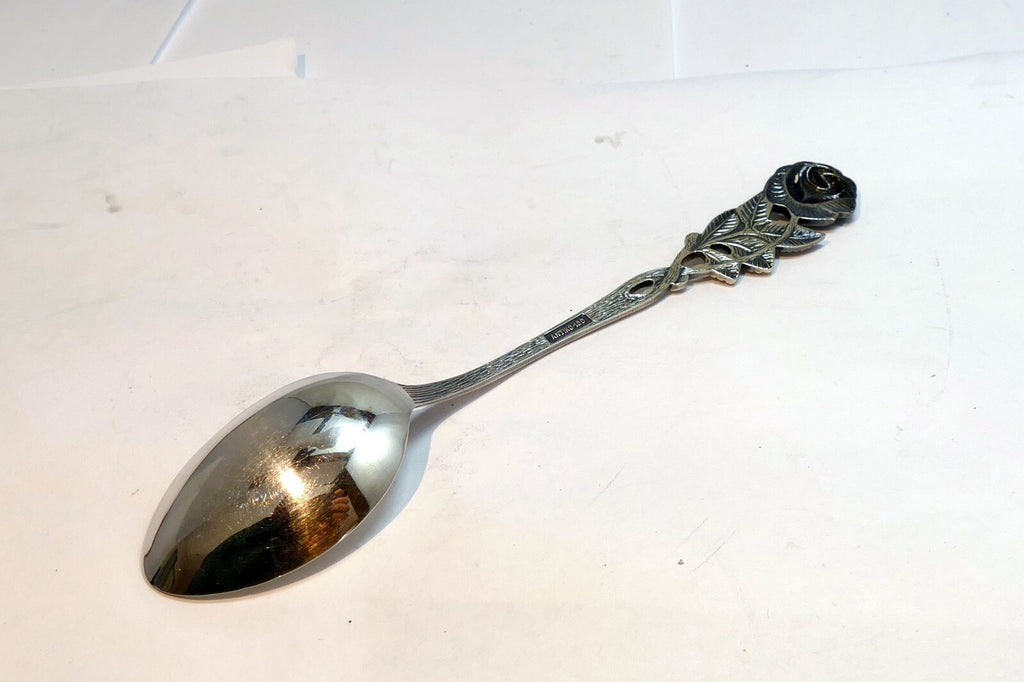 Silver Plate  Antico 100 Tea Spoon Silverware rose design floral