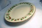 Royal Gallery 6283 Holly Dinner Plate main dish Christmas Thanksgiving large 14"