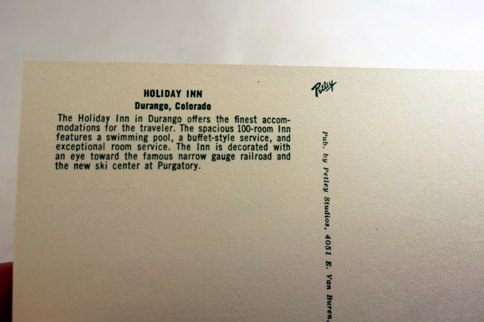 Durango Holiday Inn Colorado Americana Post Card 1960's vintage US