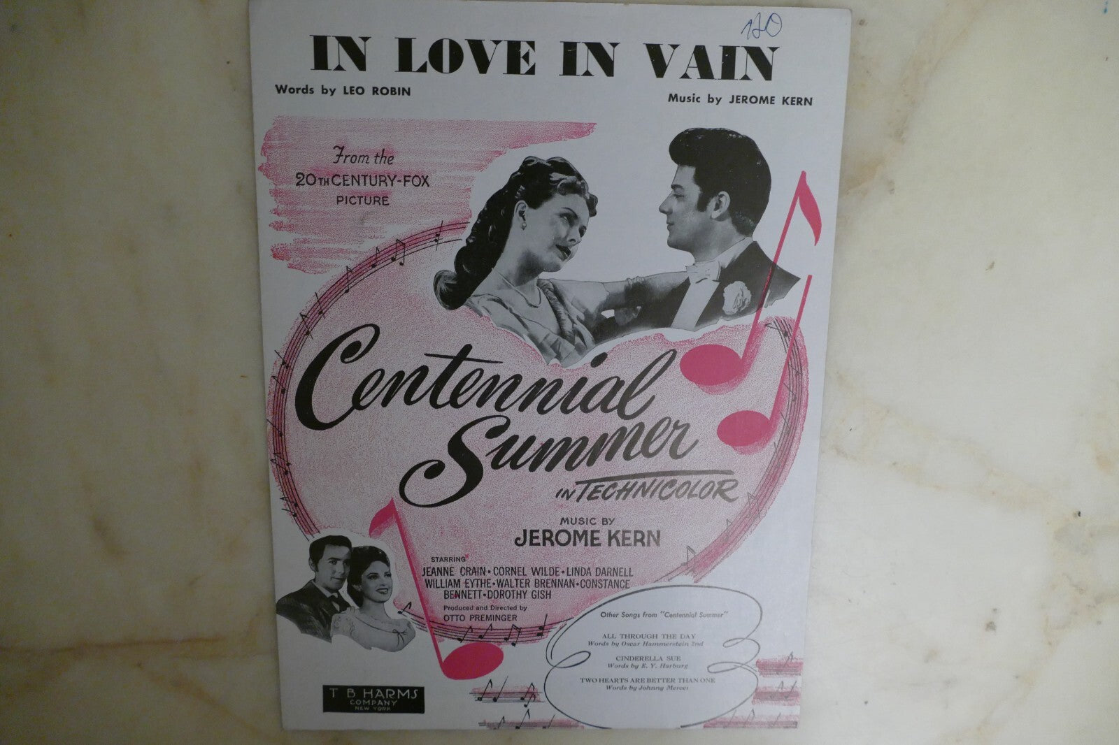 In Love In Vain 1946 by Jerome Kern from "Centennial Summer" musical