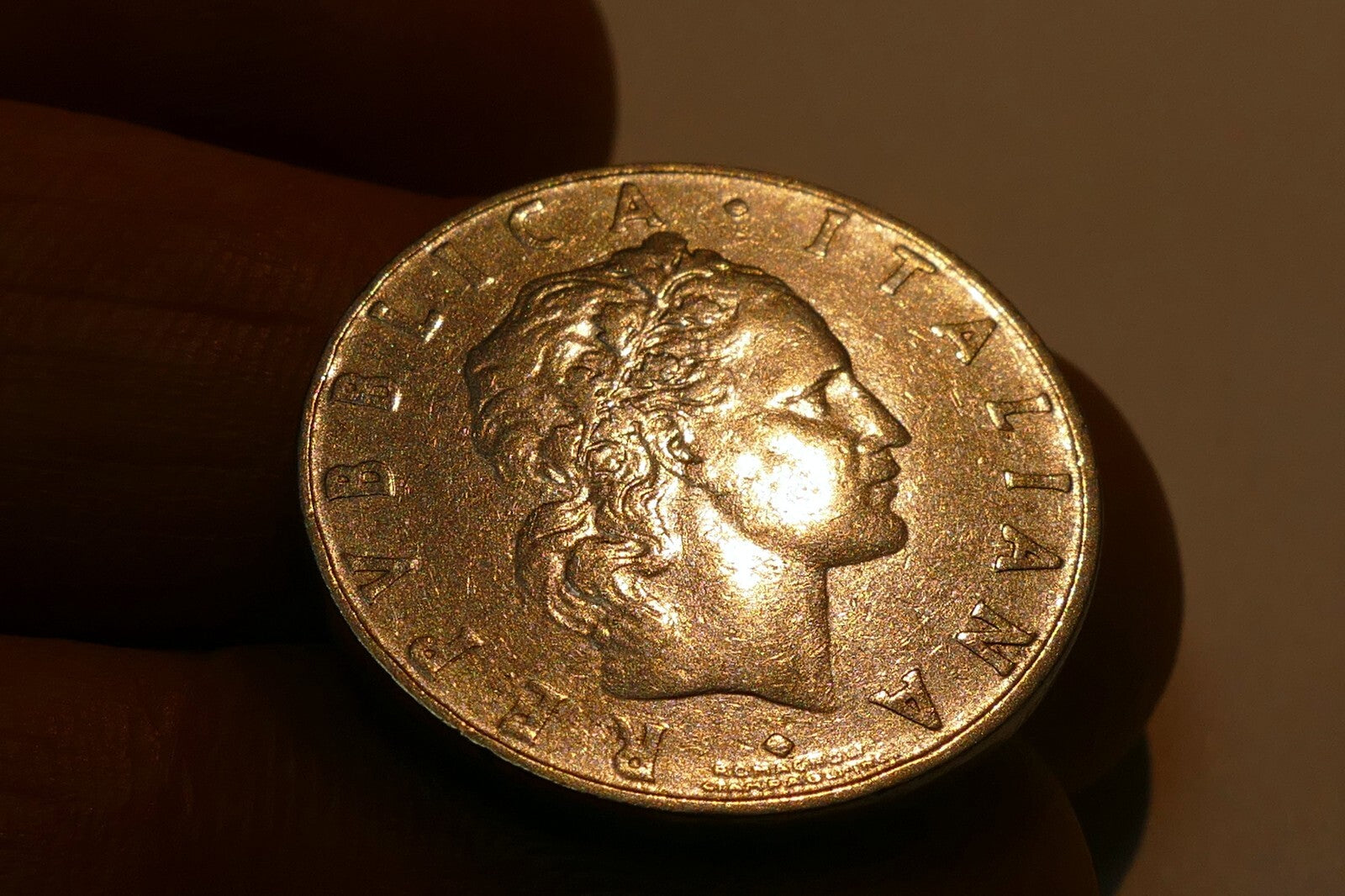 1956 Repvbblica Italiana L.50 Italy Italian 50 Lire Coin Italy