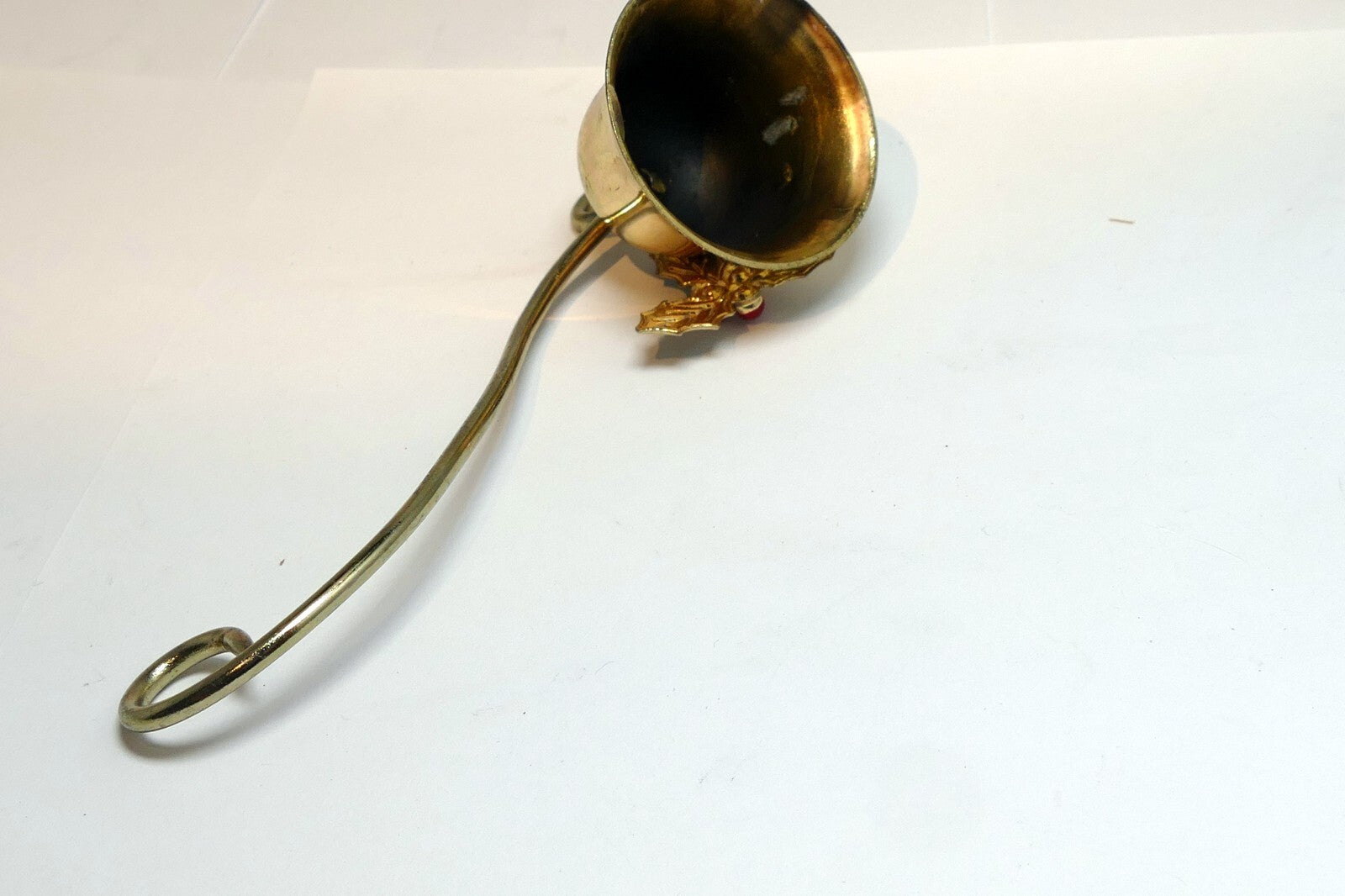 Brass Candle Snuffer Bell 5" Length Long Bell Flower X-Mass