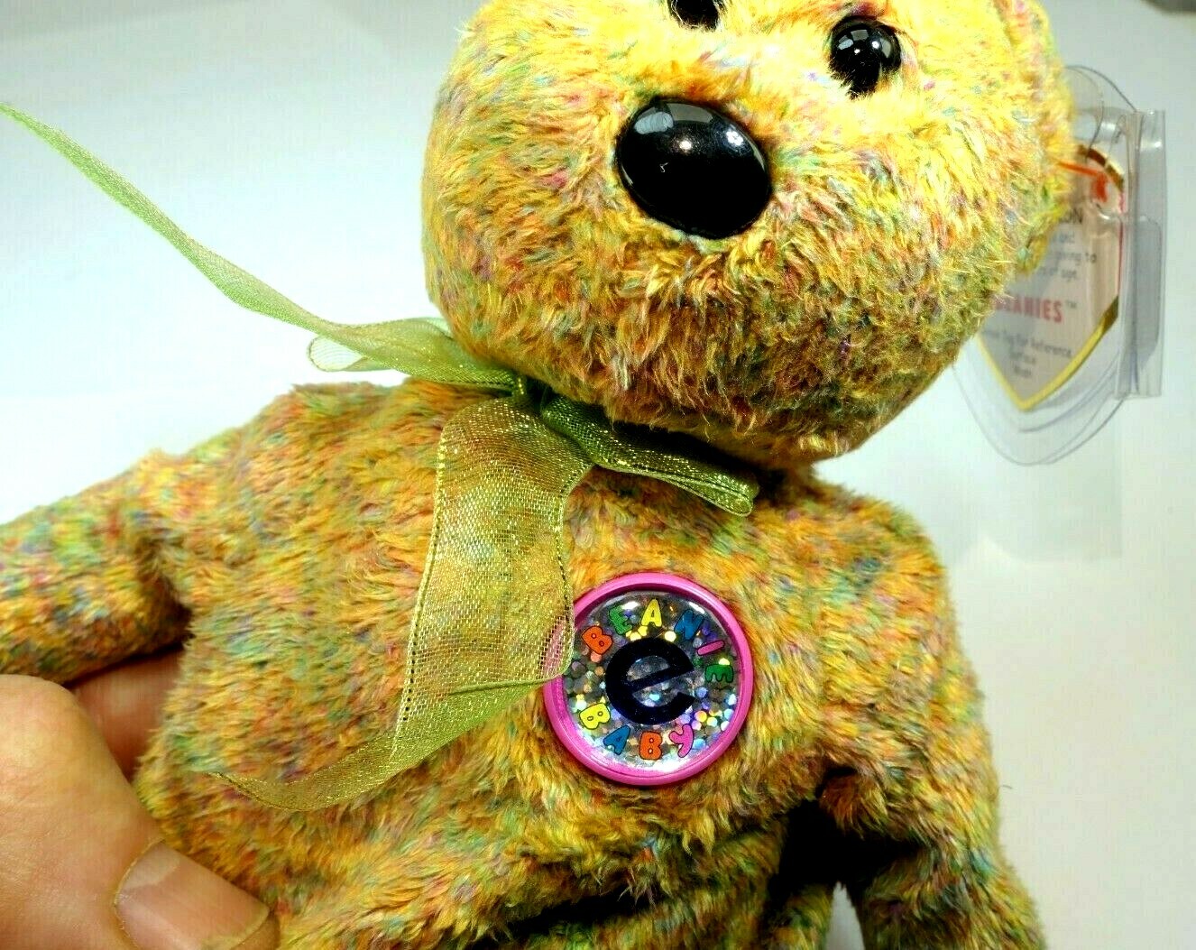 Ty beanie babies e "speckles" usa 2000 teddy bear 8" new unused with tag
