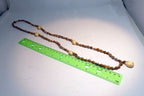 Cowrie Shell 17" Necklace Lei Jewelry Boho Surfer Brown-White glossy California