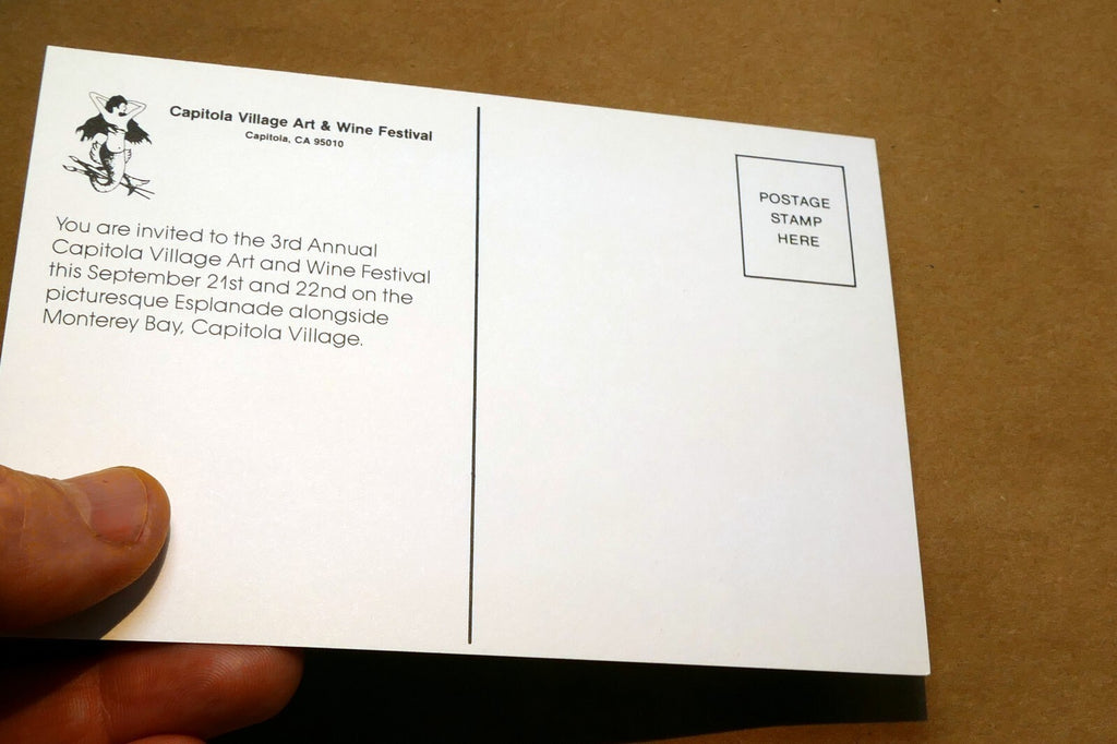 Invitation Capitola Village Art & Wine Festival 1985 -  Postcard, unposted