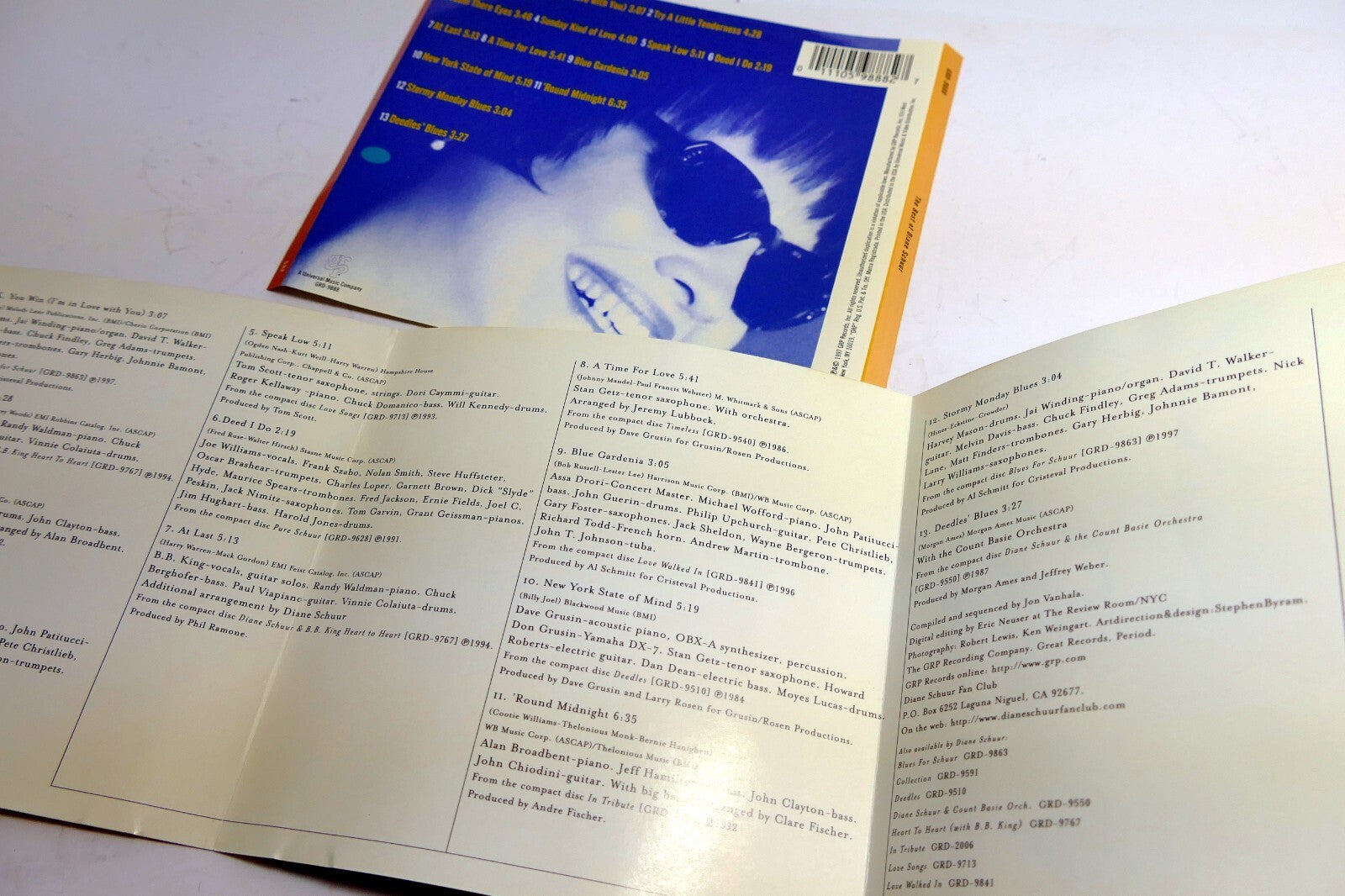 INLAY Cover ART Only - NO Case or CD included Diane Schuur Music is my life