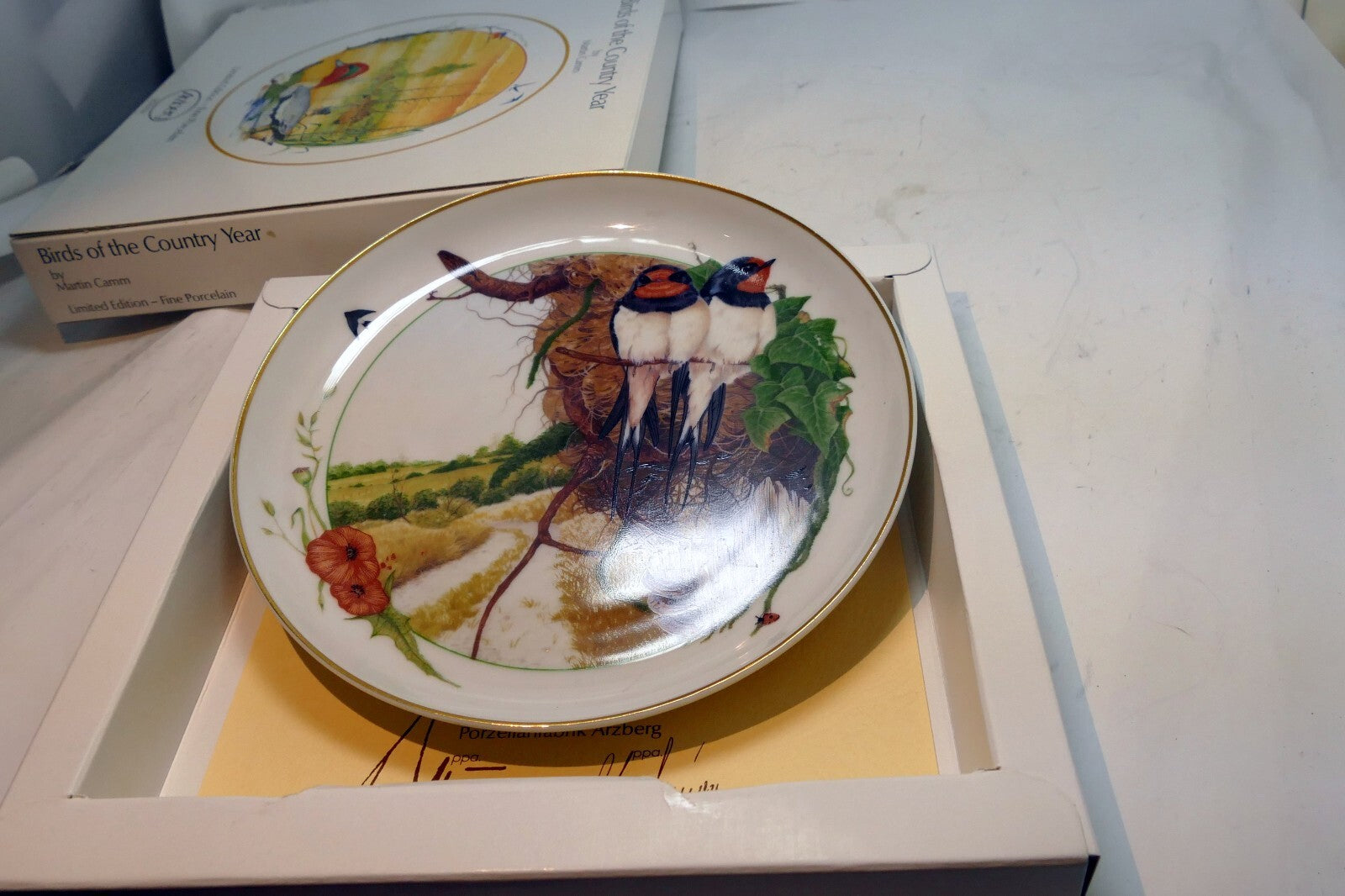 BIRDS of the Country BY Martin Camm - BAVARIA PLATE ARZBERG GERMANY Swallow