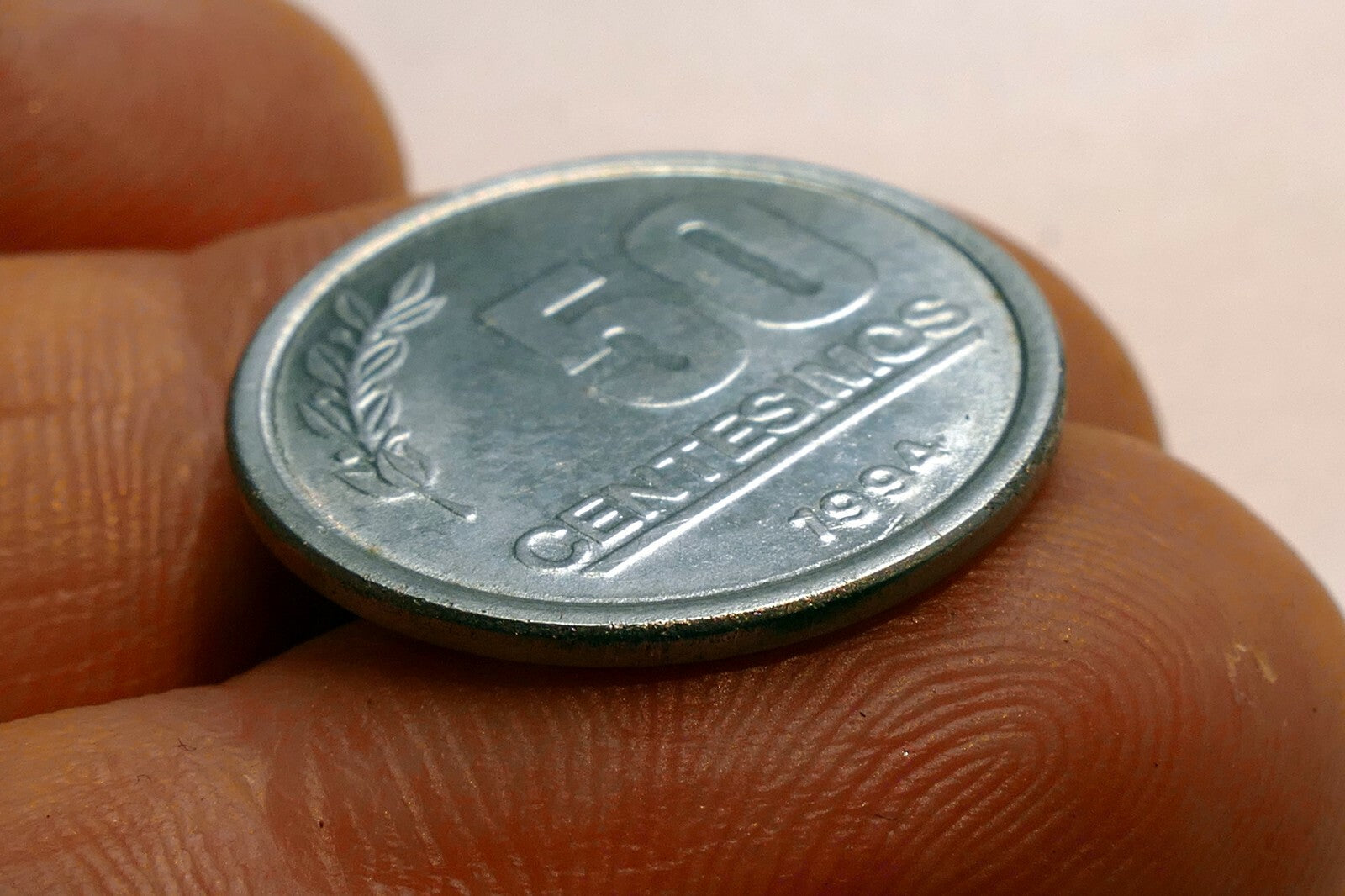 Republica Oriental  Del Uruguay  Coin 50 Centesimos 1994