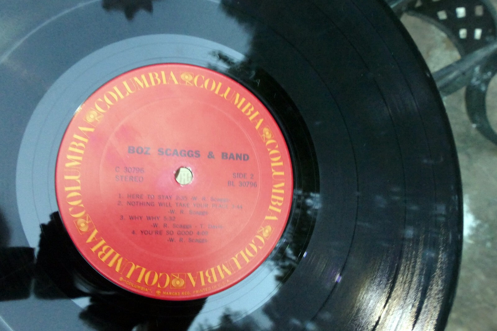 Boz Scaggs & Band C30796 Record 12" Vinyl