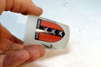 Vintage Amsterdam Shot Frosted Glass 1.5 oz with marihuana leath
