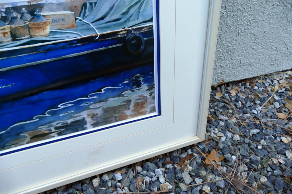 Steve Stento Watercolor "Alessandro" Italian Painting Print Venice Canal boat