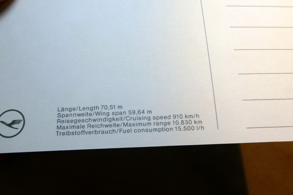 Lufthansa 747-200 Airlines Airplane Liftoff Postcard - Unposted 4"X 6"