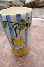 Julia Junkin Wine Chiller Cooler Ice Bucket Cooler Wine Bottle & Goblets Grapes