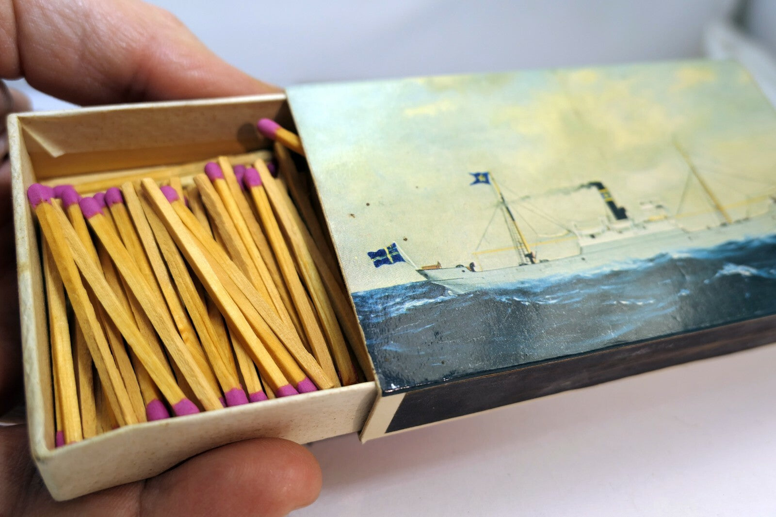 JOHNSON LINE Sweden Box of Matches SS Nordstjernan steam Ship 1899 steamship
