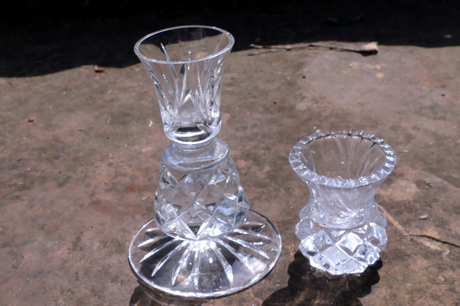 Lenox  Impression Crystal Single Candlestick Holder 4.5” and Artman 2.5"
