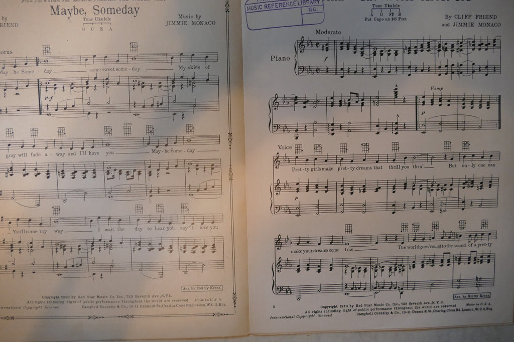 I'm Tellin' The World About You 1930, The Golden Calf,Cliff Friend&Jimmie Monaco