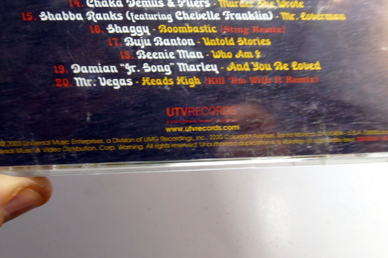 Ultimate Reggae On Audio CD 2003 by Ultimate Reggae UTV B0000061-02
