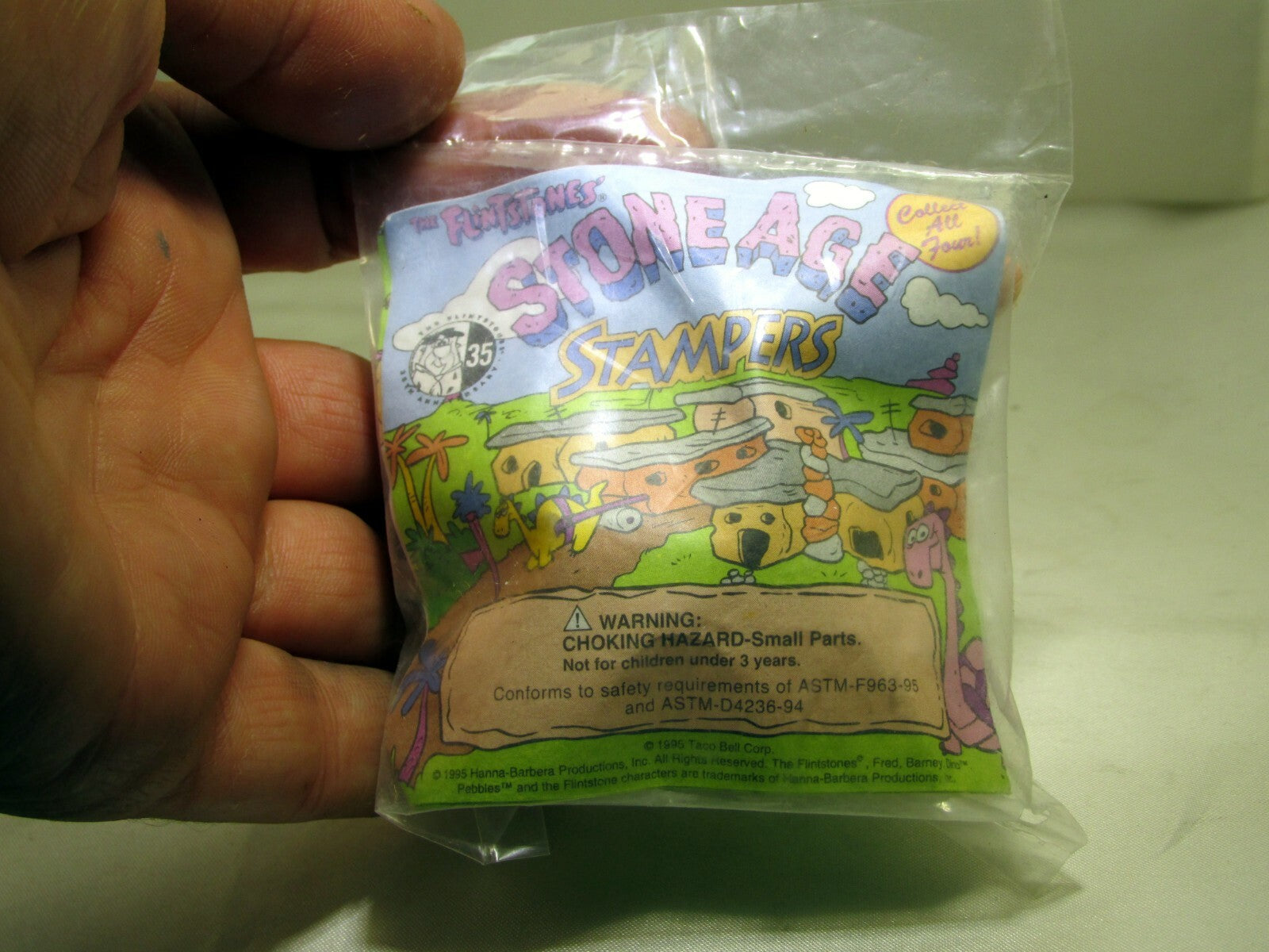 1995 Taco Bell 1995 Flintstones Stone Age Stampers SEALED