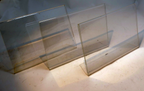 Lot of 3 pack picture frame horizontal acrylic desktop 6x4" clear