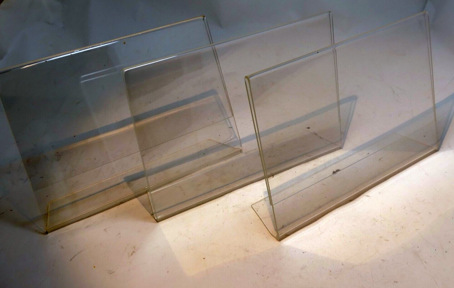 Lot of 3 pack picture frame horizontal acrylic desktop 6x4" clear