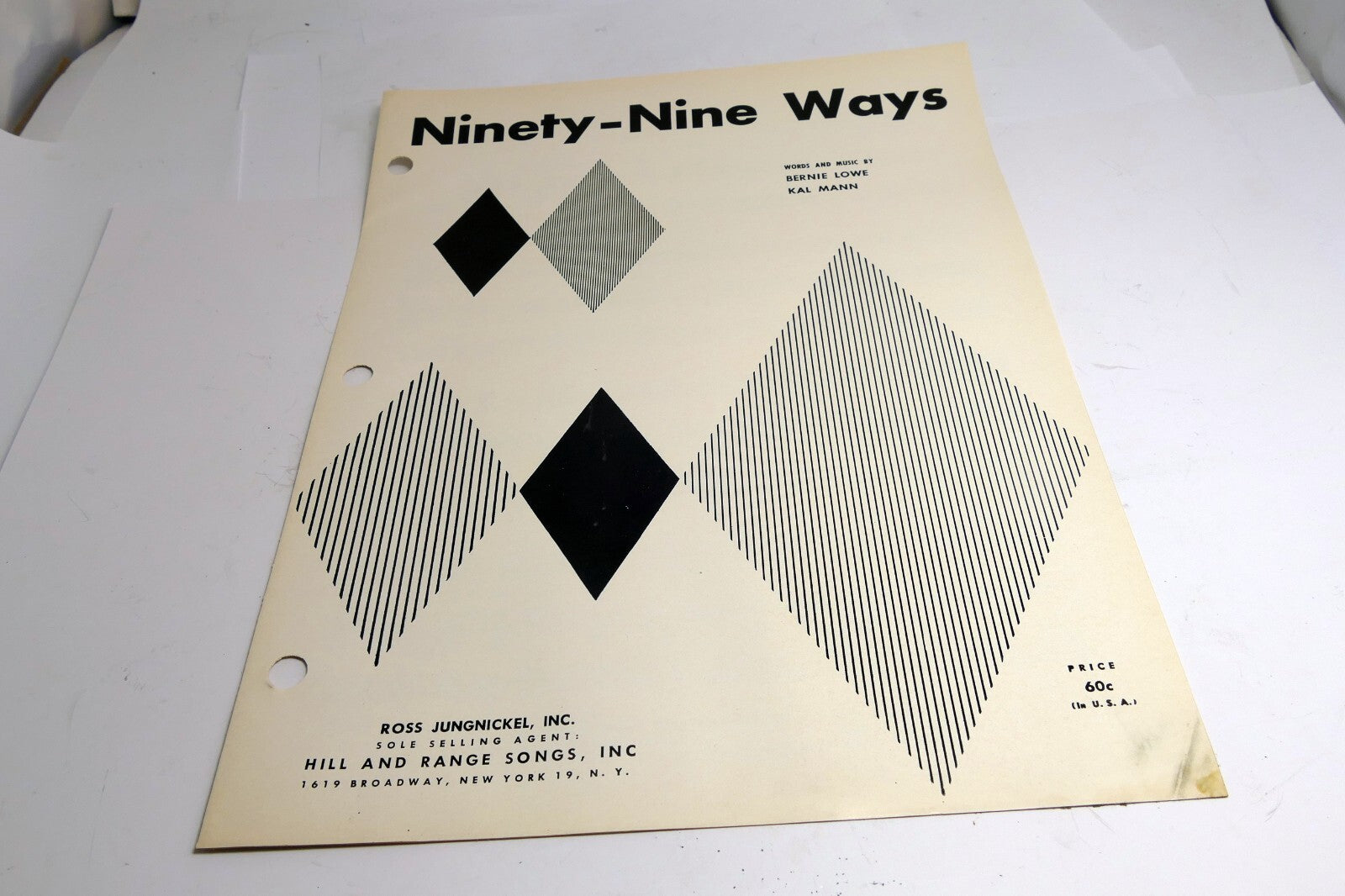 Ninety-Nine Ways by Bernie Lowe Kal Mann 1956 Sheet Music