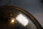 12" Silverplate Round Etched Serving Tray Food Platter Plate Silver Plated Plate