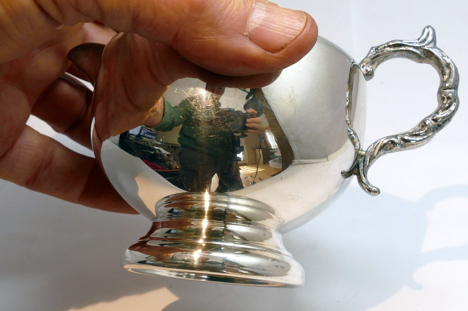 VIKING SILVER  PLATE E P COPPER CREAMER made in Canada  Lead Mounts for Tea