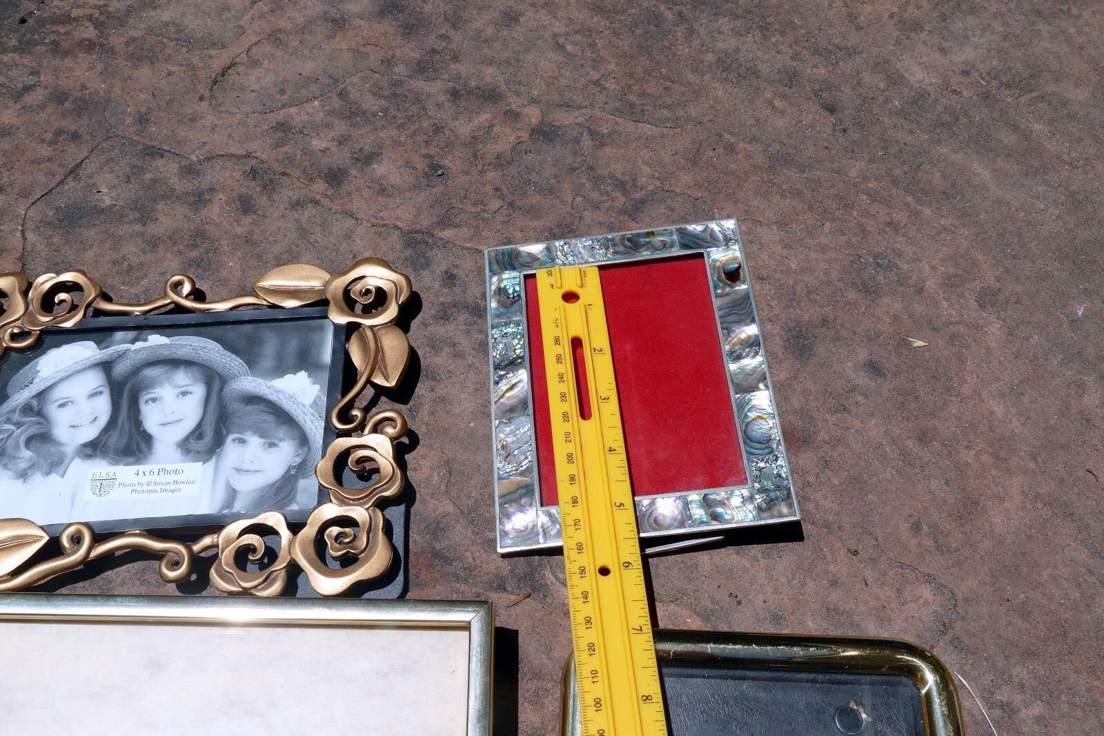 4X5  5X7 8X10"  Picture Photo Frame Metal gold tone with glass Pack of 4 mix lot