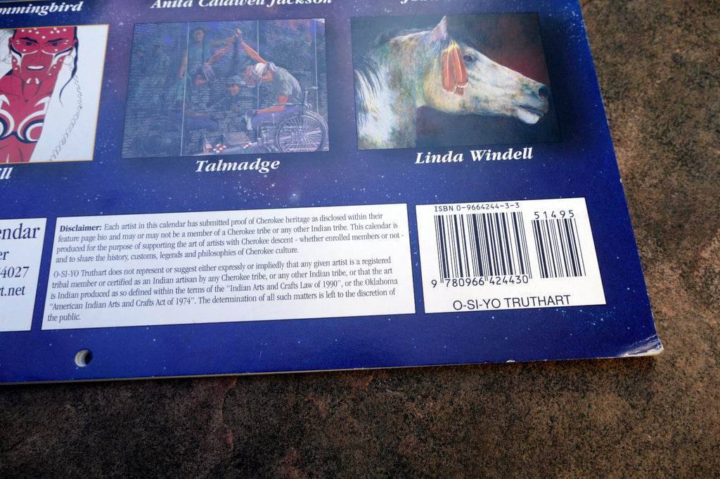 2002 The Cherokee Herritag Calendar Native American artists