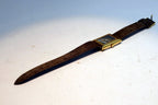 "Cecilia " Gold Tone Ladies  Watch with brown  leather strap