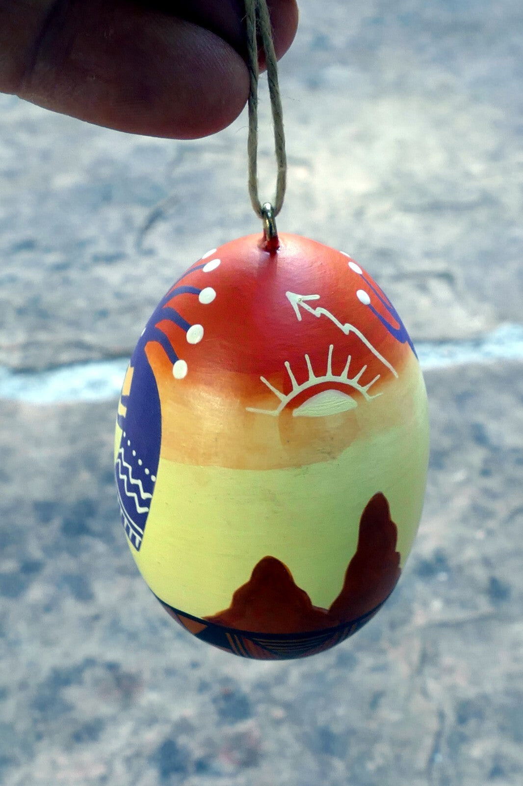 Kokopelli NATIVE AMERICAN DANCE HORN DESIGN GOURD CHRISTMAS ORNAMENT