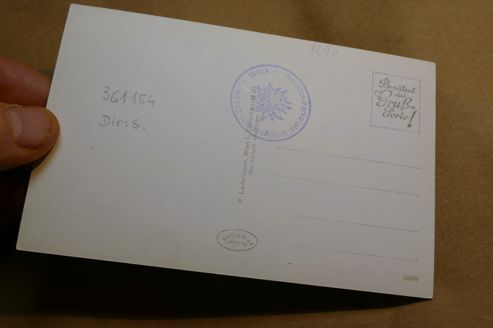 Großglockner-Hochalpenstraße  postcard Black & white Austria vintage - unposted