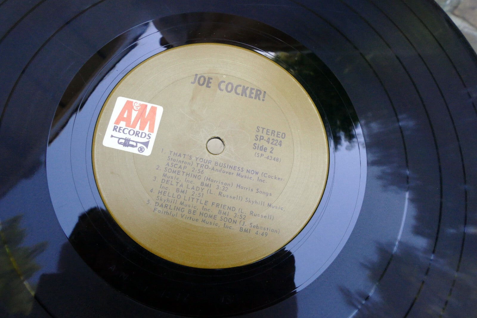 Joe Cocker Self Titled Record 33 RPM LP SP 4224 A&M 1969 VG