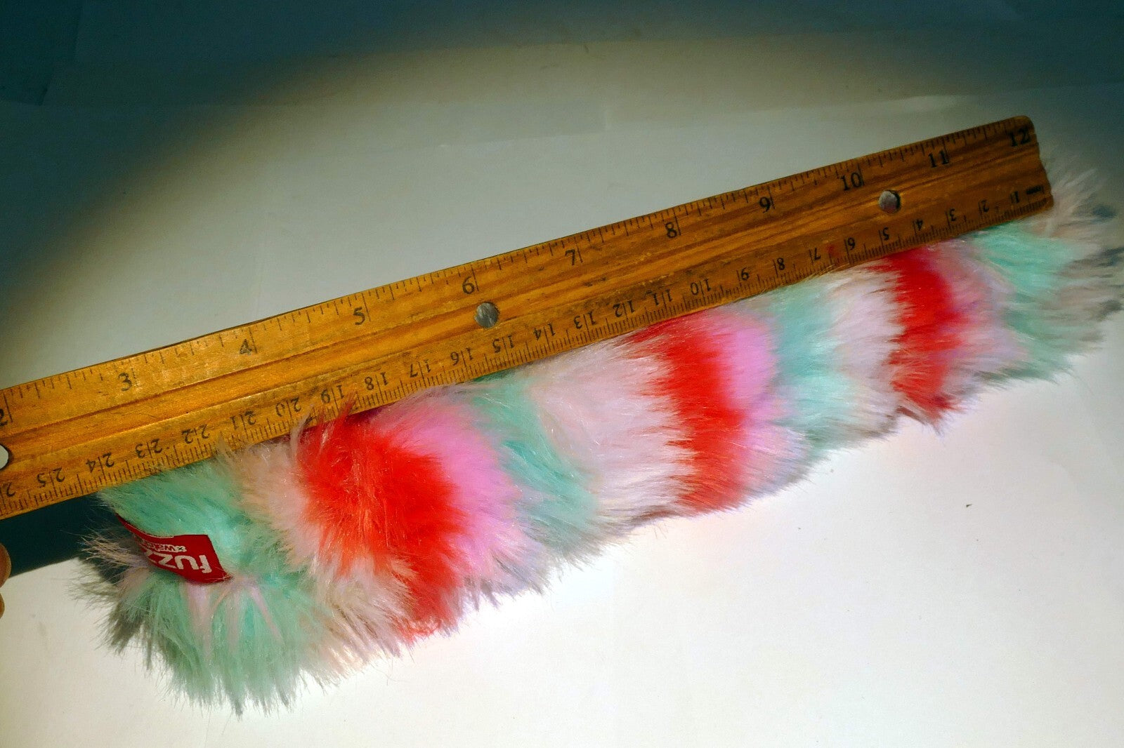 Rainbow Stripes - Slap Bracelet - Fuzz'd   fluffy pink