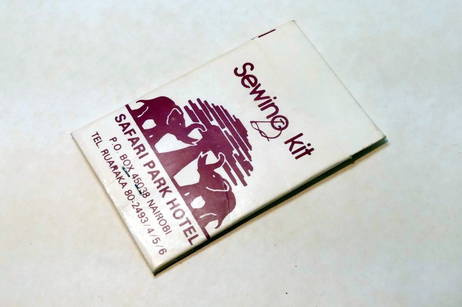 Safari Park Sewing Kit Hotel Nairobi Kenya vintage