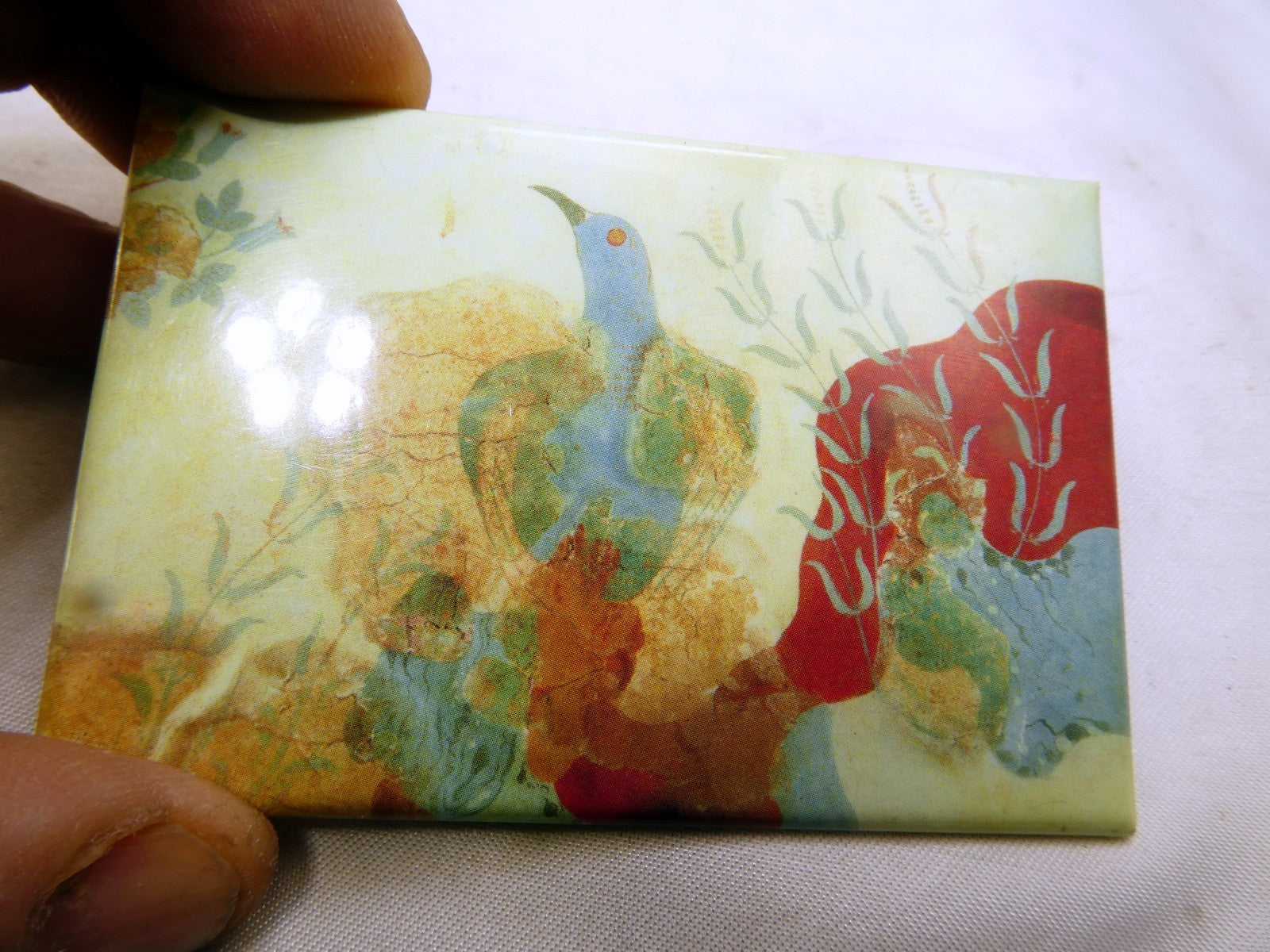 Refrigerator Magnet  Helenistic Blue Bird Knossos Palace Fresco  Greece  3X2"