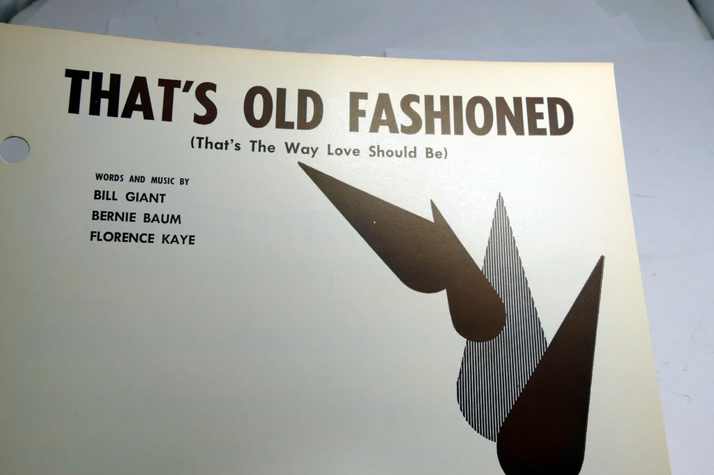 That's old fashioned giant baum florence kaye 1962 sheet music