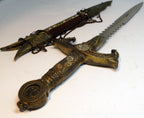 Slash Knife Dagger Made in Germany with sheaf scabbard eagle cross ornate