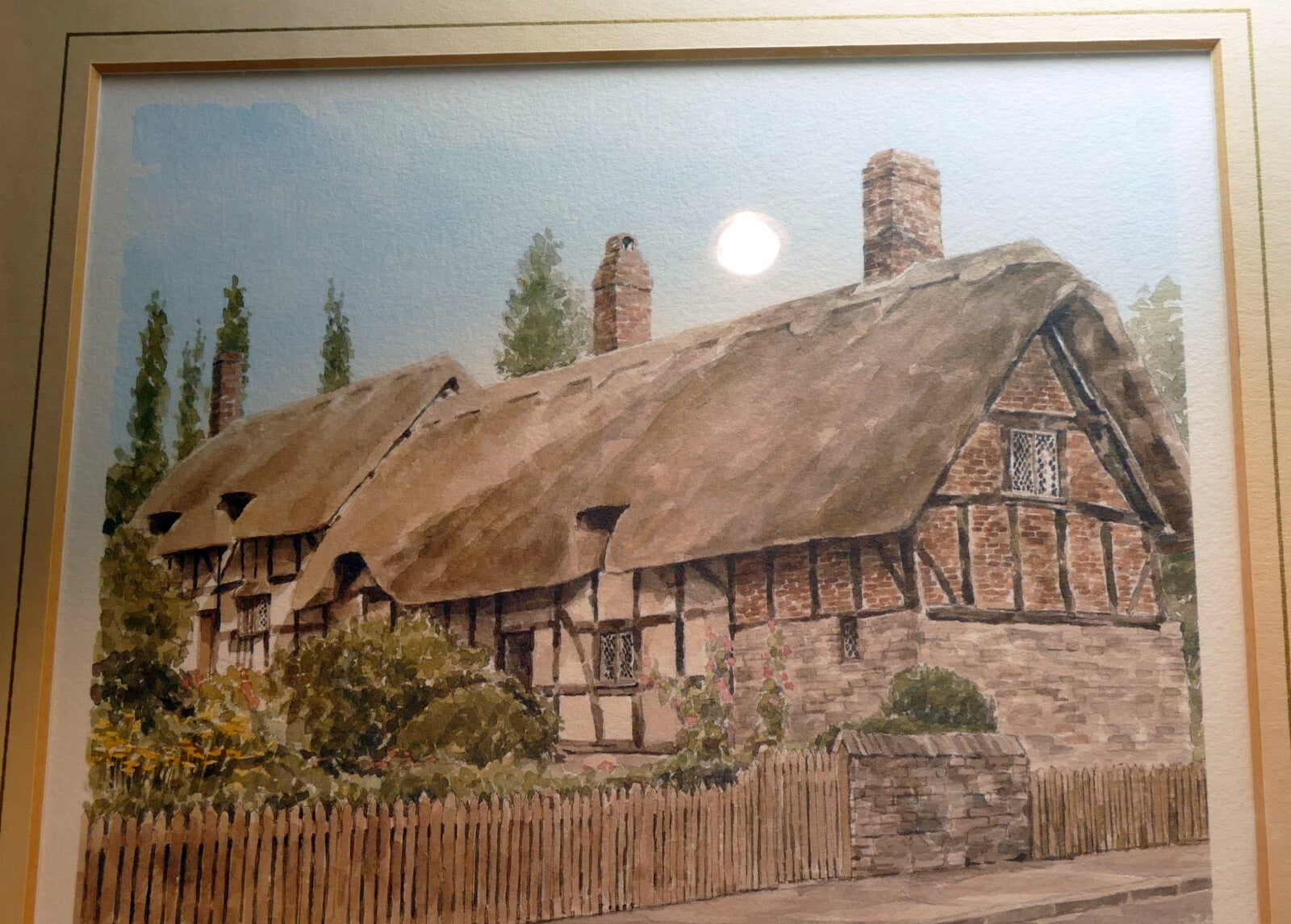 Anne hathaway's cottage   print glyn martin signed numbered framed