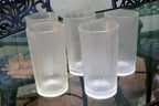 Sasaki rain 10 oz flat tumbler glasses set of 5 lot 5.5" tall