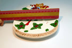 Cookies for Santa Plate Tray Teddy Bear Christmas Toys Bow Holly 8"