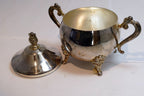 SILVER  PLATE  SUGAR BOWL with lid made in Indonesia