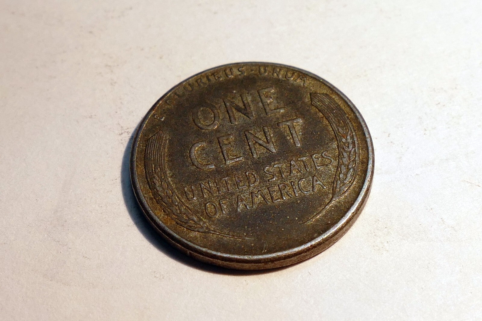 1943 RUTHENIUM Steel Wartime Wheat Penny Coin Genuine  vintage