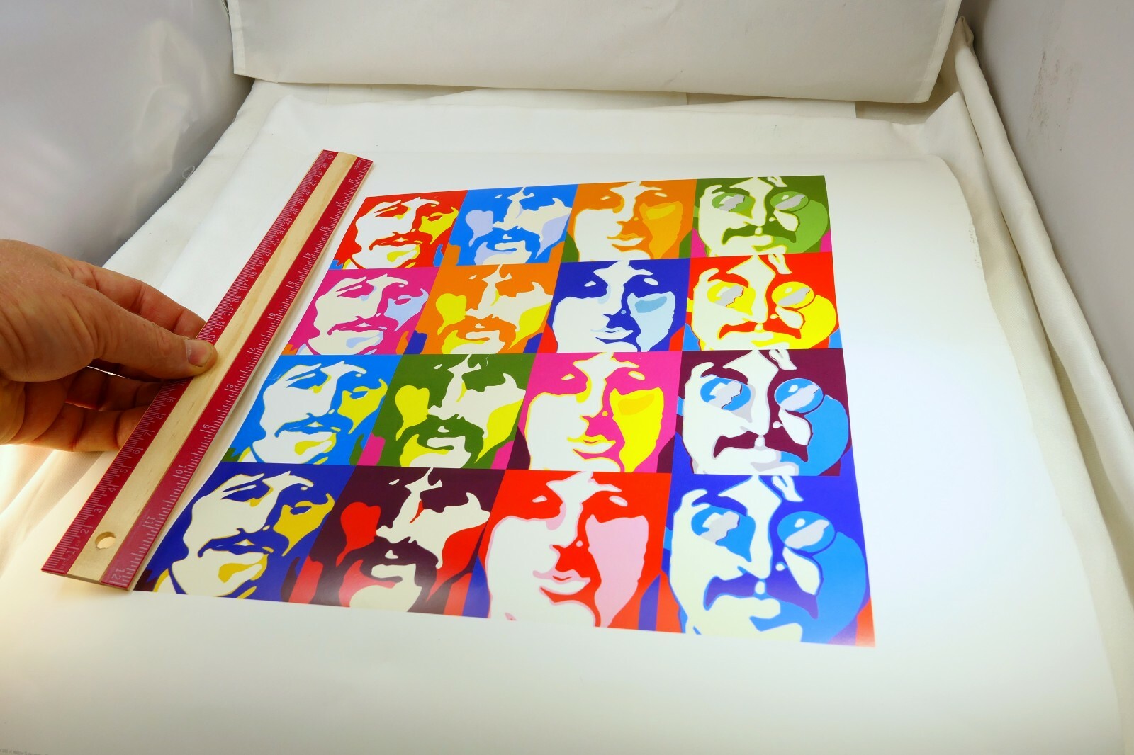 Beatles  Pop Art Colorful Portrait Close Up Music Poster 15X15"