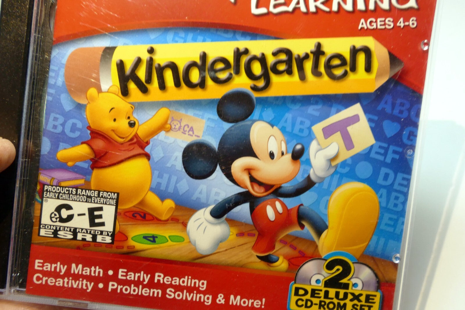 Disney learning ages 4 6 kindergarten deluxe 2 disc cd rom set interactive 2000