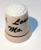 Porcelain Thimble Souvenir St. Louis  MO Missouri US